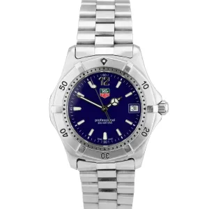 TAG Heuer Professional 200M Blue Stainless Steel 38mm Quartz Date Watch WK1113-0