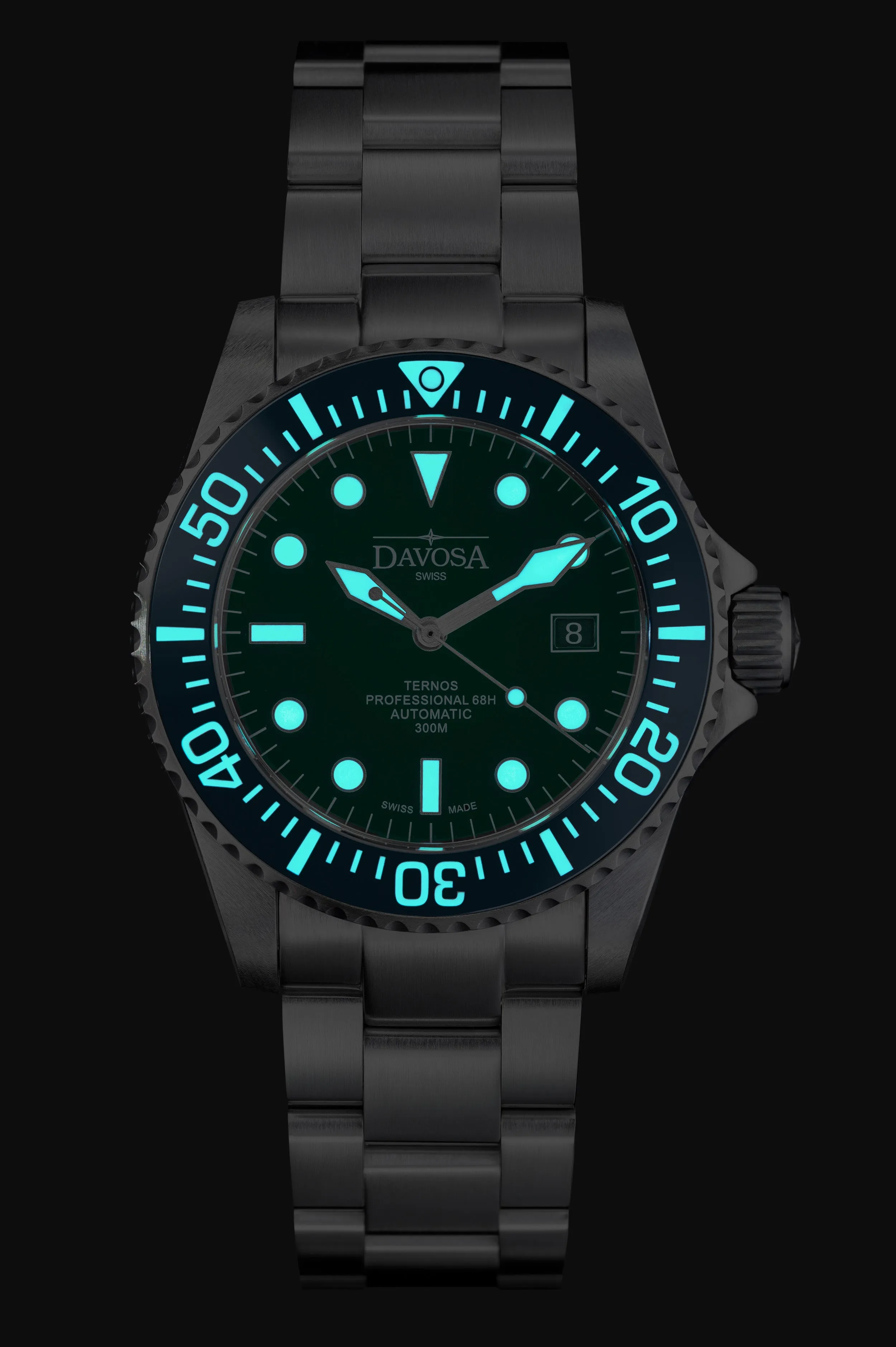 Ternos Professional 68h Automatic 300m Blue on Blue Face Diving Watch 16153890