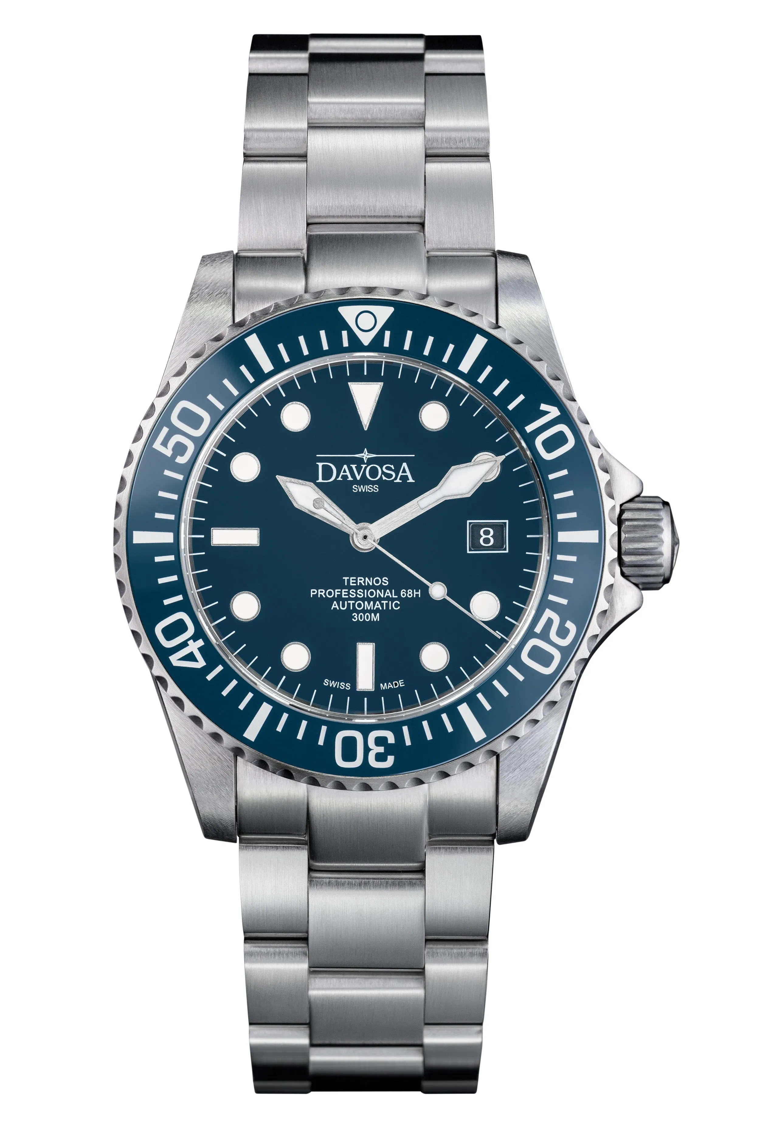 Ternos Professional 68h Automatic 300m Blue on Blue Face Diving Watch 16153890