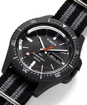 Timex   Todd Snyder Maritime Sport MS1 Watch in Black 41mm