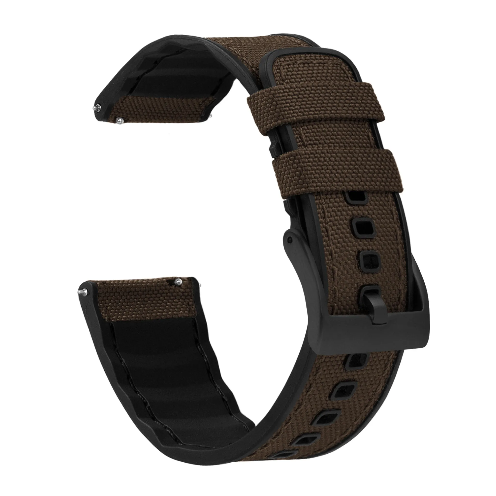 Timex Weekender Expedition Watches Cordrua Fabric Silicone Hybrid Chocolate Brown Watch Band