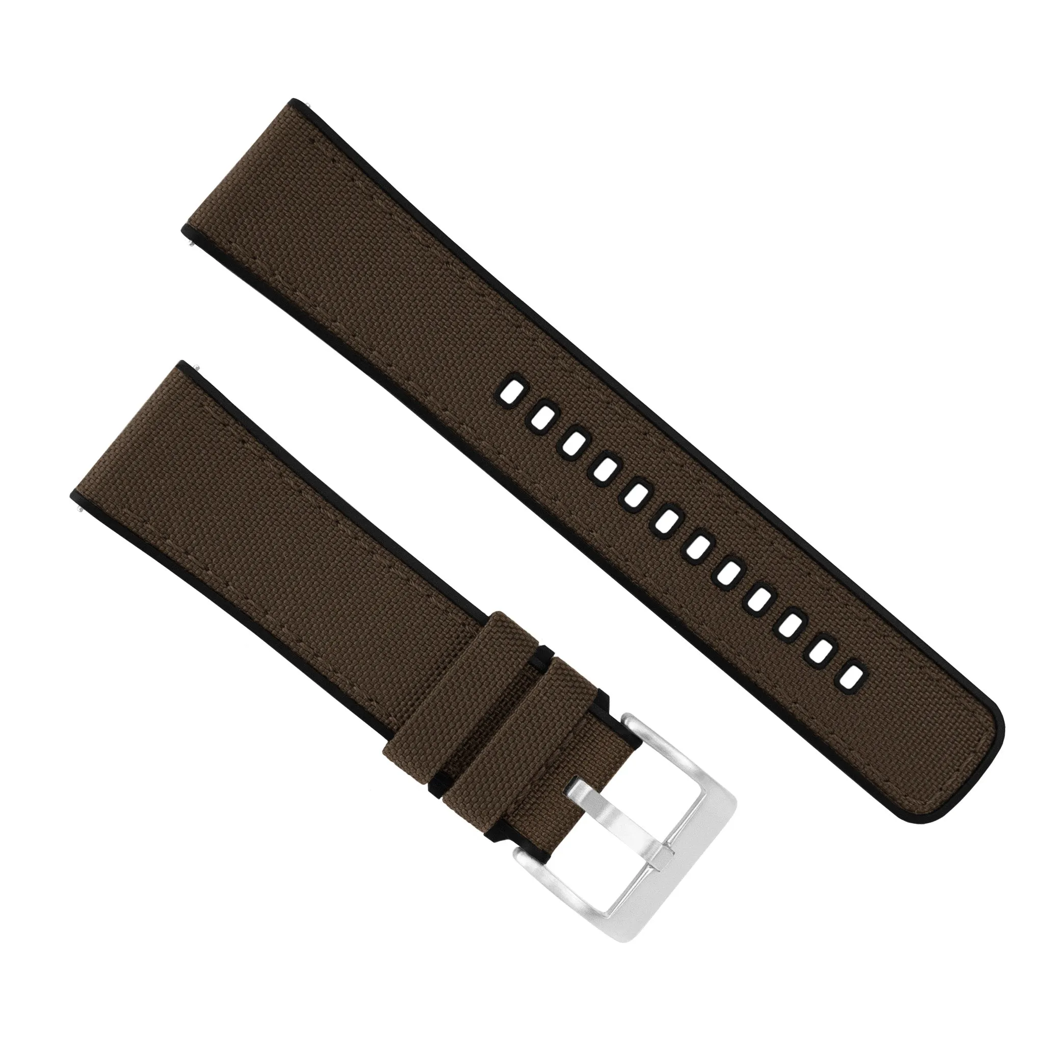 Timex Weekender Expedition Watches Cordrua Fabric Silicone Hybrid Chocolate Brown Watch Band