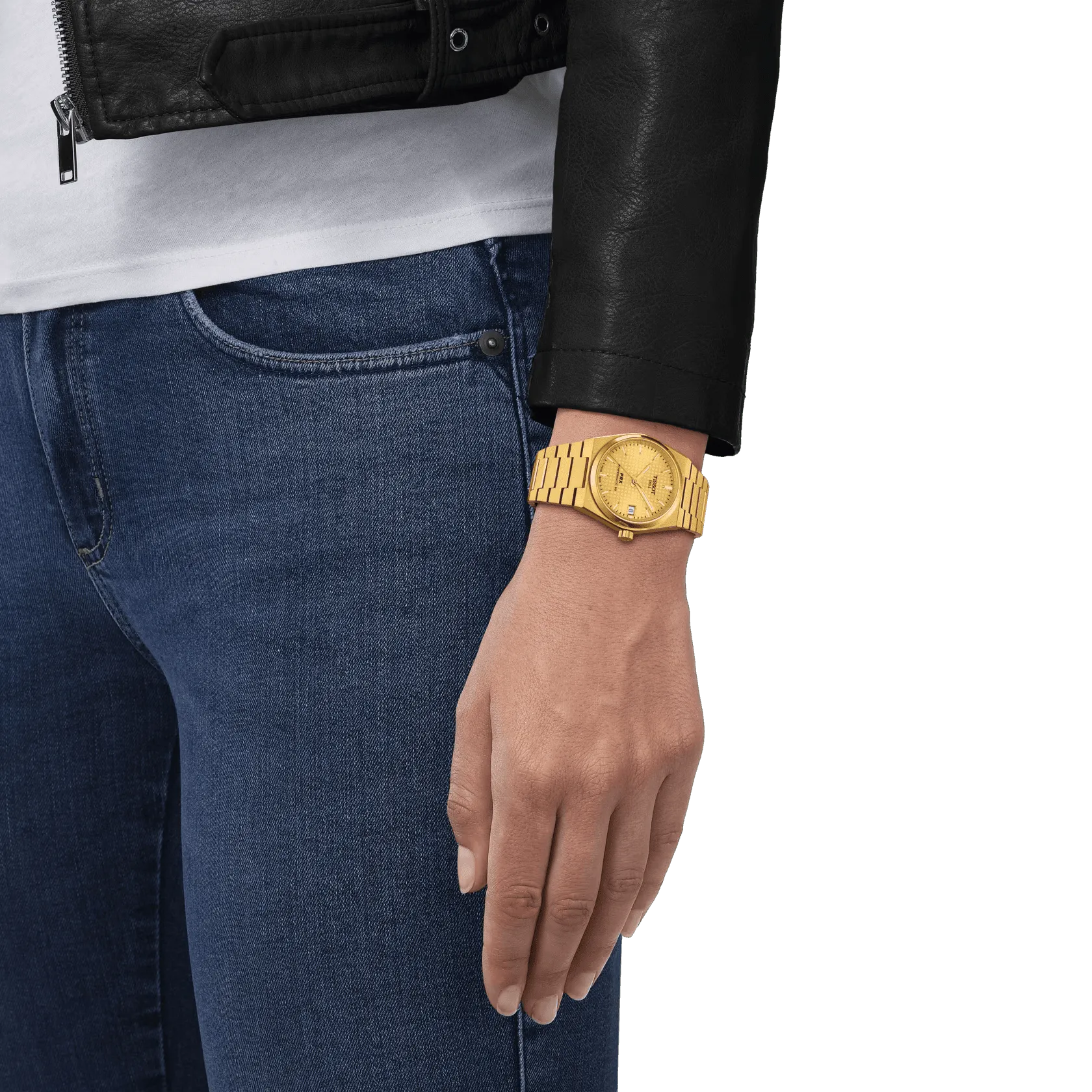 Tissot Clock Prx PowerMitic 80 35mm Champagne Automatic Steel Finish Pvd Gold Gold T137.207.33.021.00