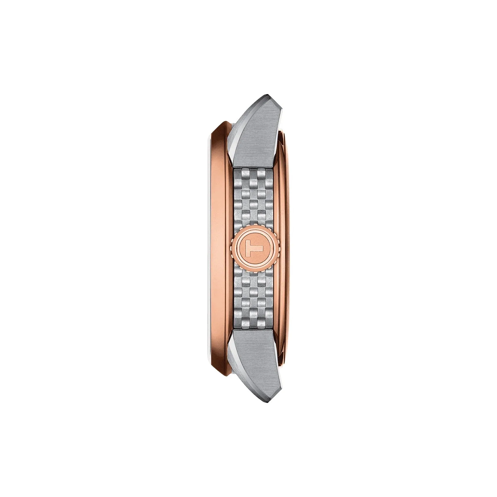 Tissot Luxury Automatic Ladies Two Tone Diamond and Mother of Pearl Dial Watch