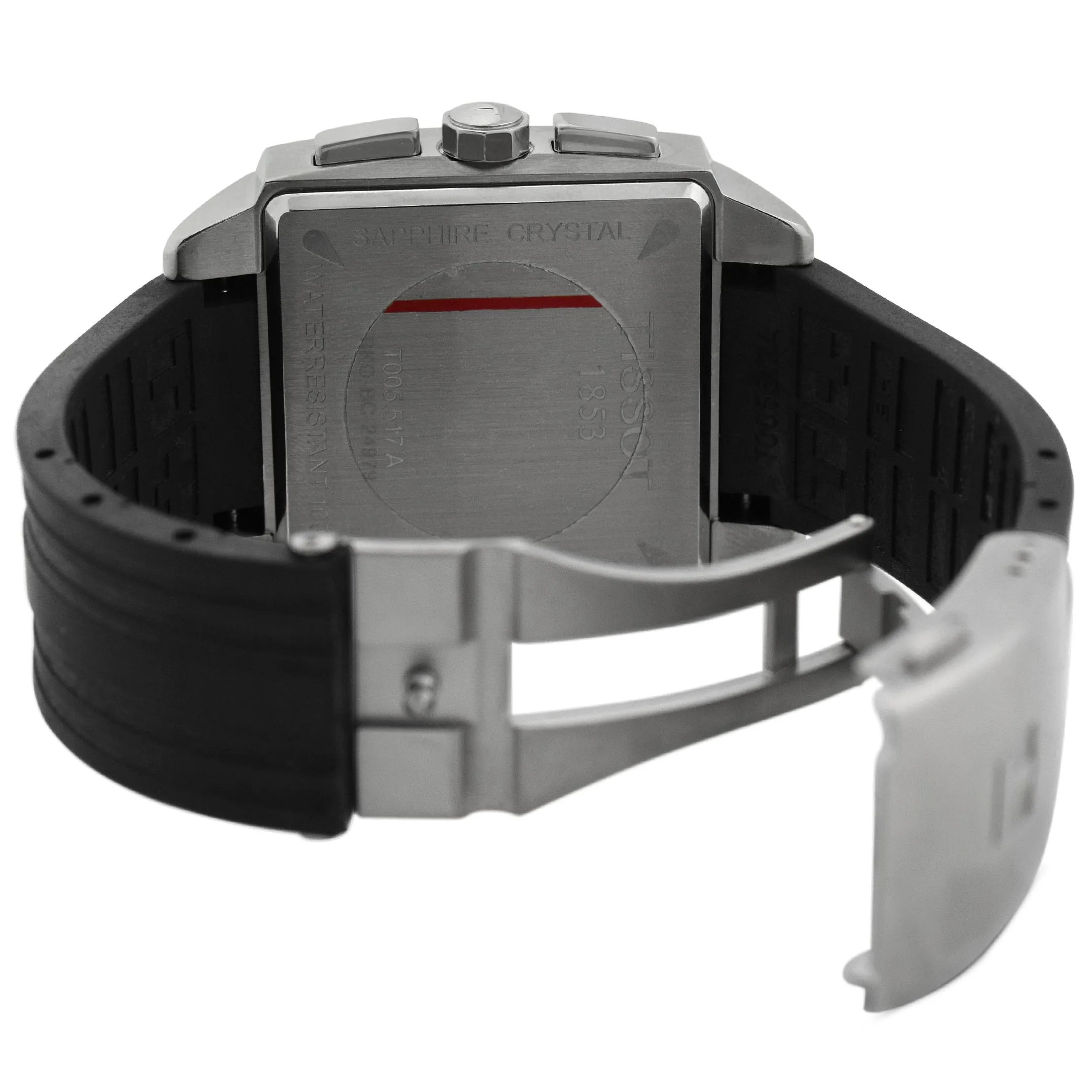 Tissot Men's T-Trend Quadrato Stainless Steel 40mmx36mm Black Stick & Arabic Dial Watch Reference #: T005.517A