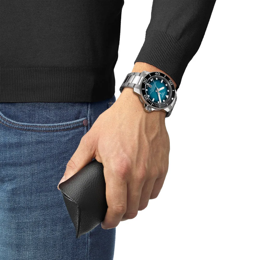 Tissot Seastar 2000 Professional Powermatic 80 Mens Stainless Steel Blue Dial Watch