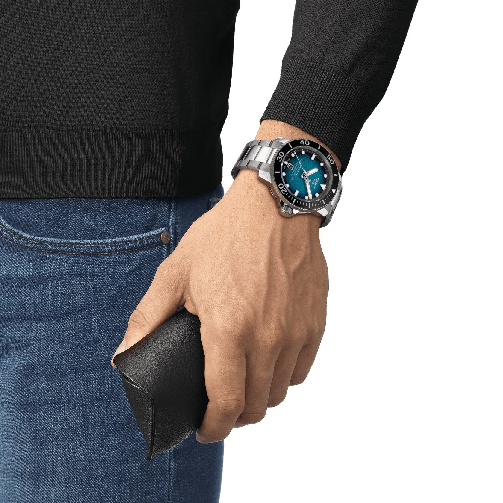Tissot Seastar 2000 Professional Powermatic 80 Mens Stainless Steel Blue Dial Watch