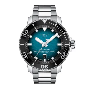 Tissot Seastar 2000 Professional Powermatic 80 Mens Stainless Steel Blue Dial Watch
