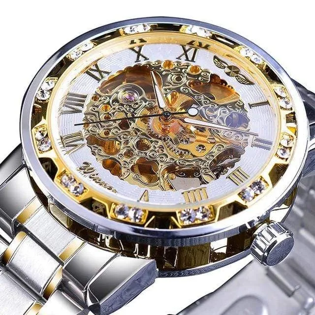 Transparent Diamond Luminous Luxury Skeleton Wrist Watch