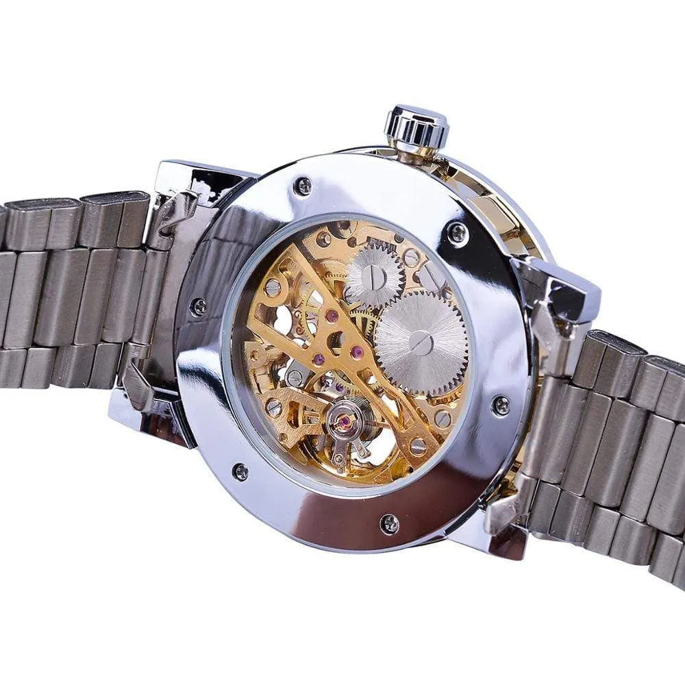 Transparent Diamond Luminous Luxury Skeleton Wrist Watch