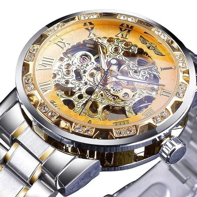 Transparent Diamond Luminous Luxury Skeleton Wrist Watch