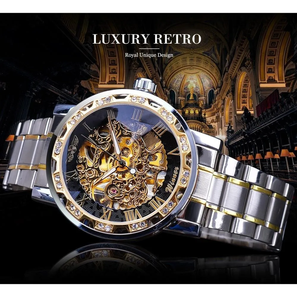 Transparent Diamond Luminous Luxury Skeleton Wrist Watch