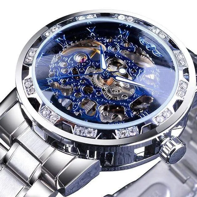 Transparent Diamond Luminous Luxury Skeleton Wrist Watch