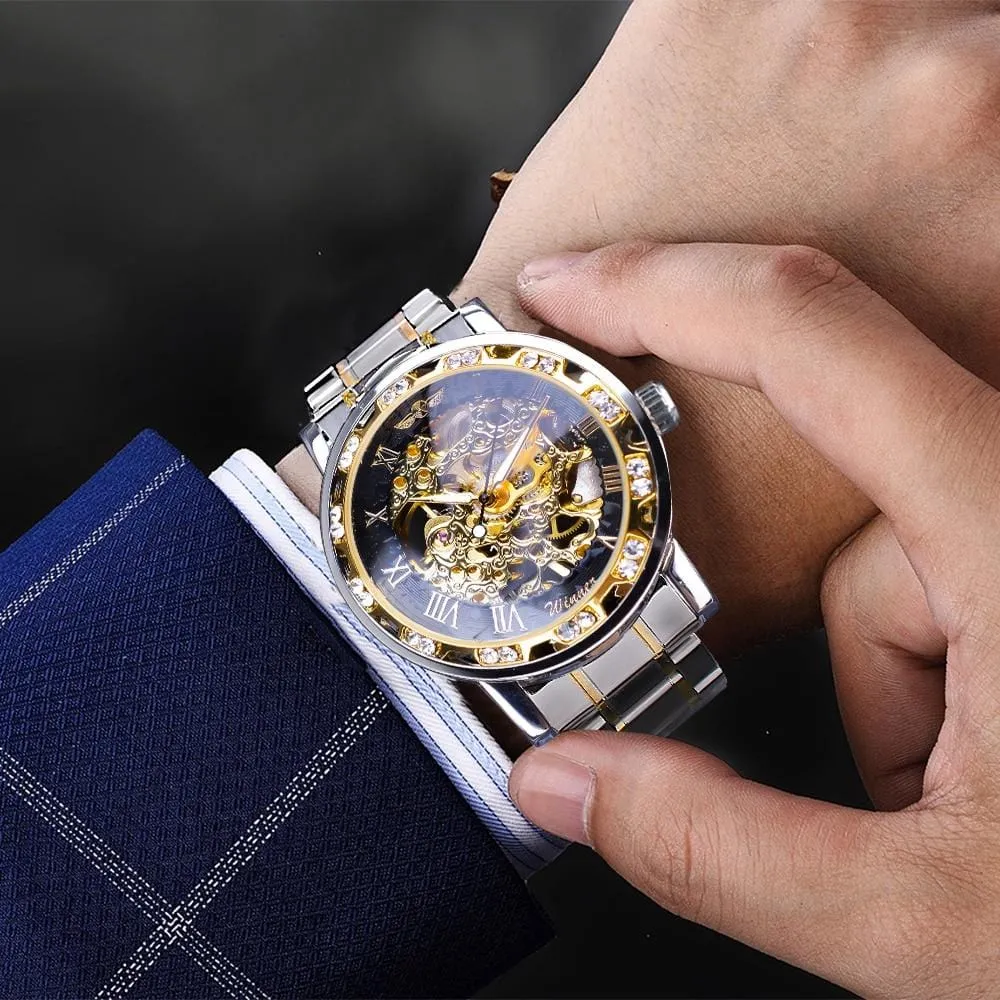 Transparent Diamond Luminous Luxury Skeleton Wrist Watch