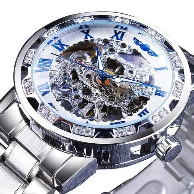 Transparent Diamond Luminous Luxury Skeleton Wrist Watch