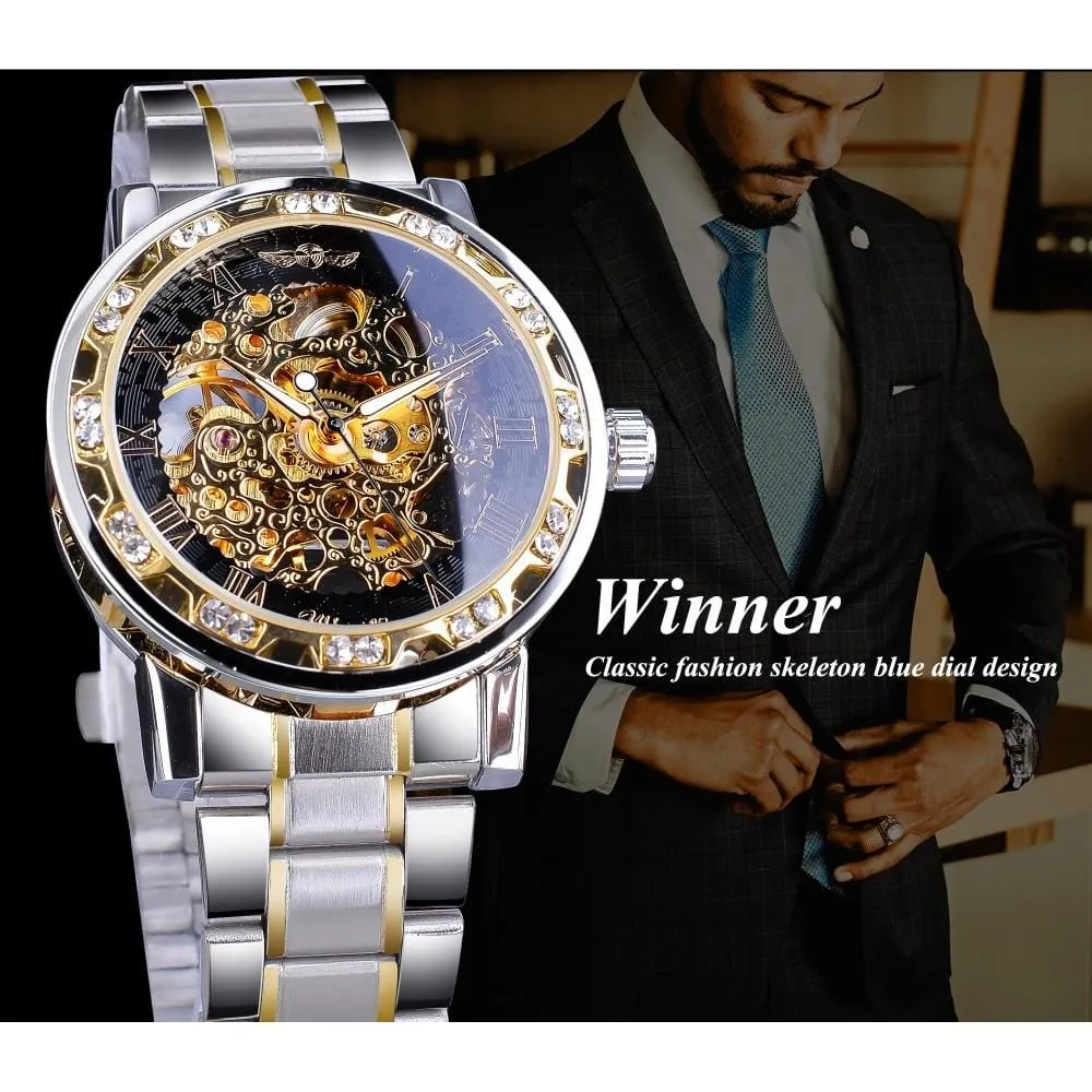 Transparent Diamond Luminous Luxury Skeleton Wrist Watch