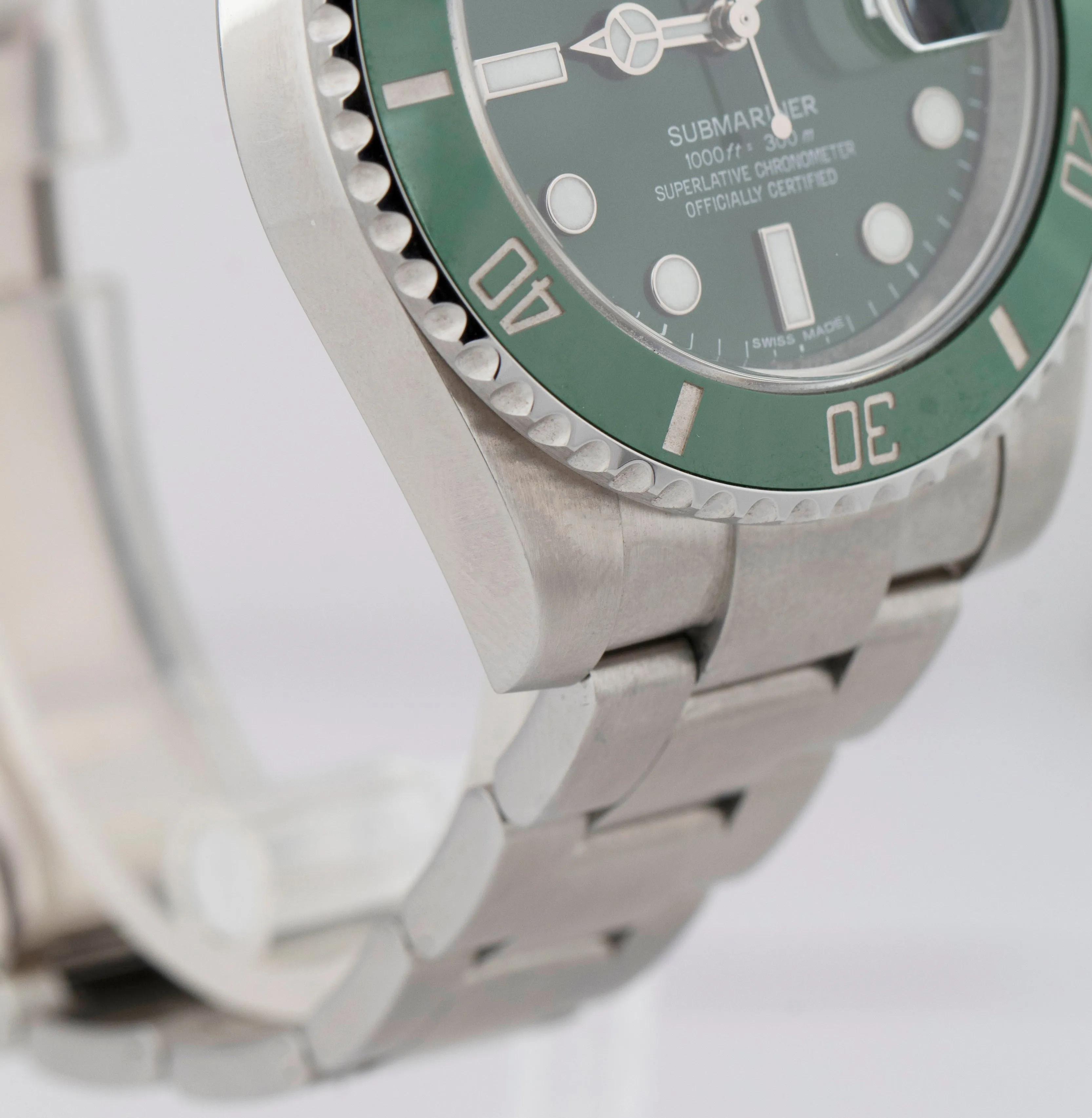 UNPOLISHED Rolex Submariner Date Hulk Stainless Green 40mm Watch 116610 LV B P