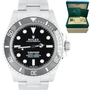 UNWORN OCT. 2021 Rolex Submariner 41mm No-Date Black Ceramic Watch 124060 LN