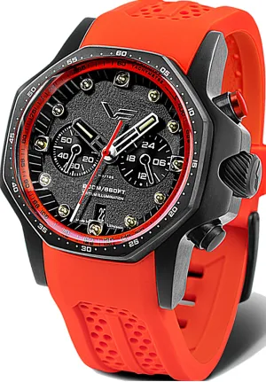 Vostok-Europe Atomic Age Mecha-Quartz Tritium Chronograph VK64-640C699