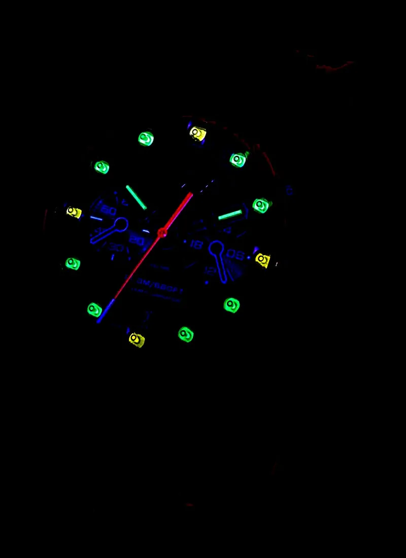 Vostok-Europe Atomic Age Mecha-Quartz Tritium Chronograph VK64-640C699