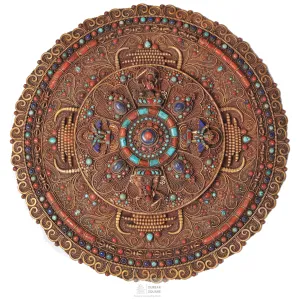 Wall Hanging Filigree Mandala with Gemstones