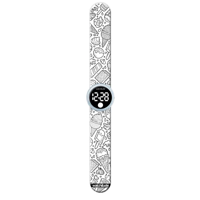 Watchitude Ice Cream Color Me Digital Slap Watch