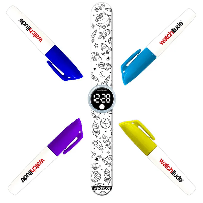 Watchitude Rocket Color Me Digital Slap Watch