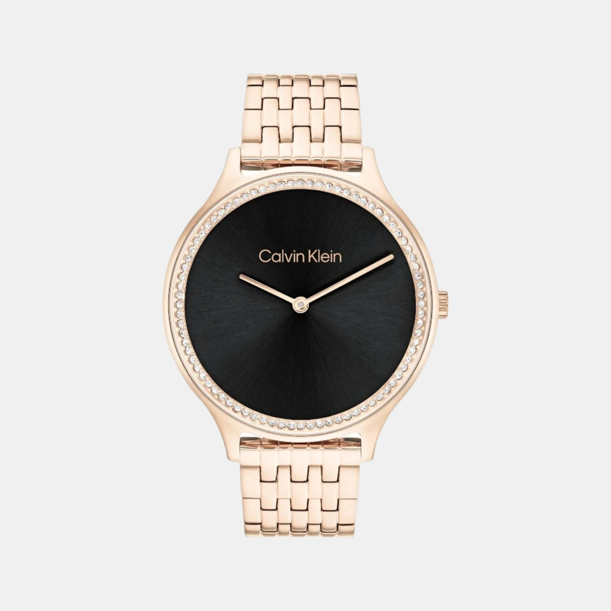 Women Quartz Analog Black Dial Stainless Steel Watch 25100003