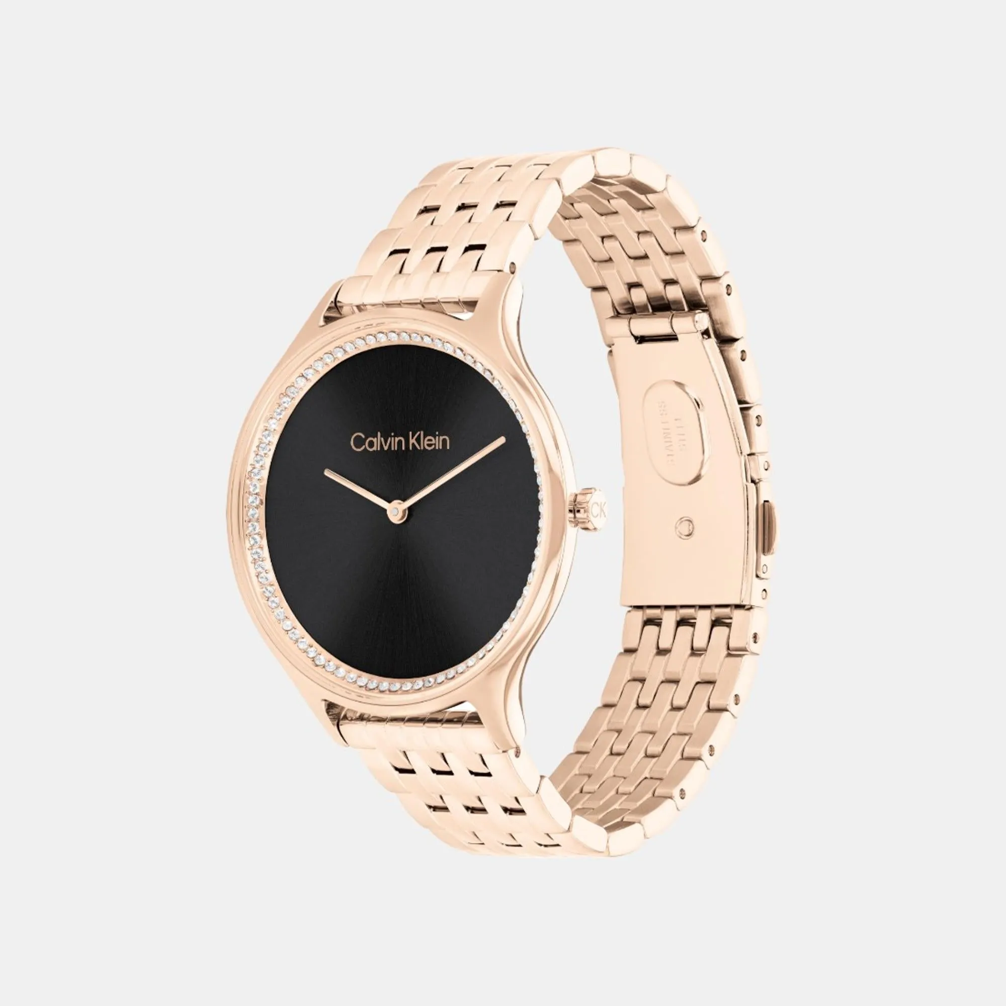 Women Quartz Analog Black Dial Stainless Steel Watch 25100003
