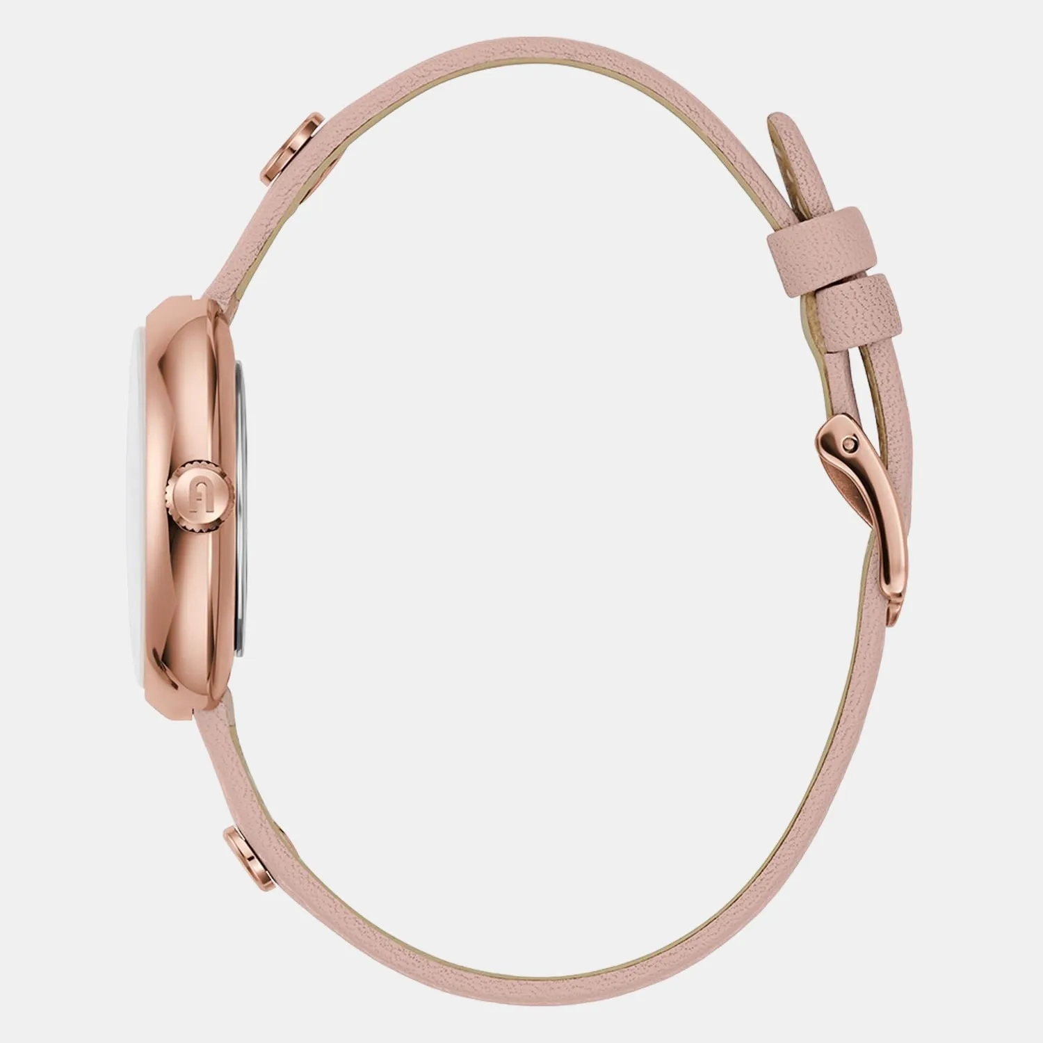 Women Rose Gold Analog Leather Watch WW00005012L3